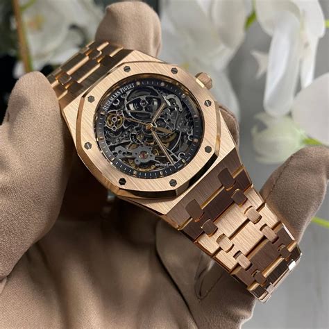 audemars piguet royal oak openworked rose gold replica|audemars piguet royal oak copy.